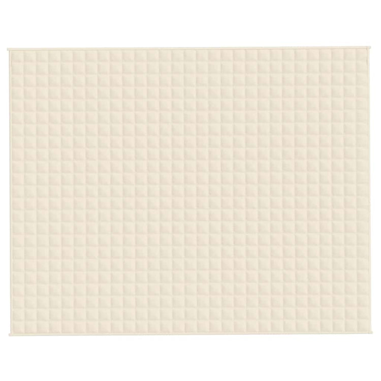 Vidaxl verzwaringsdeken 235x290 cm 15 kg stof lichtcrèmekleurig
