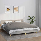 Vidaxl verzwaringsdeken met hoes 155x220 cm 7 kg stof grijs - afbeelding 1