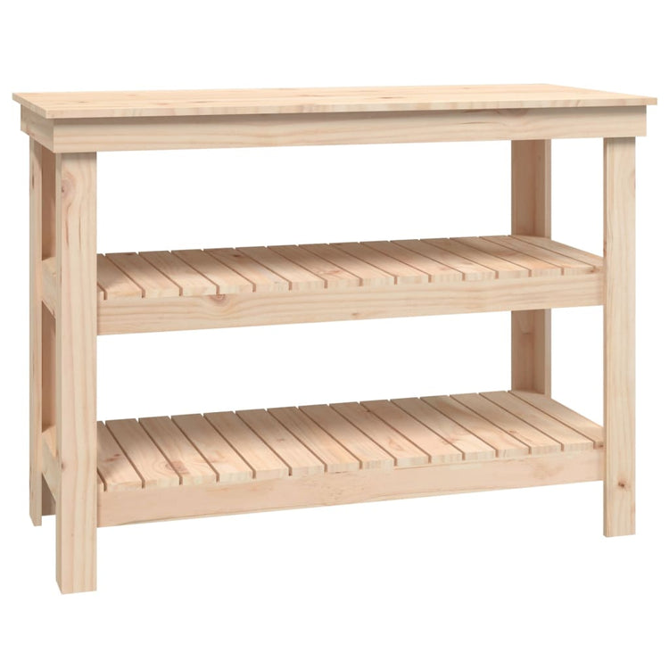 Vidaxl werkbank 110,5x50x80 cm massief grenenhout