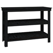 Vidaxl werkbank 110,5x50x80 cm massief grenenhout zwart - afbeelding 2