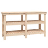 Vidaxl werkbank 142,5x50x80 cm massief grenenhout