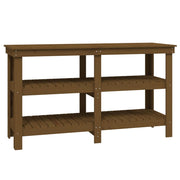 Vidaxl werkbank 142,5x50x80 cm massief grenenhout honingbruin - afbeelding 2