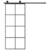 VidaXL Schuifdeur met beslag 90x205 cm ESG-glas en aluminium