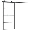 VidaXL Schuifdeur met beslag 90x205 cm ESG-glas en aluminium