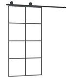 VidaXL Schuifdeur met beslag 102,5x205 cm ESG-glas en aluminium - afbeelding 2
