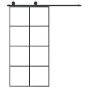 VidaXL Schuifdeur met beslag 102,5x205 cm ESG-glas en aluminium - afbeelding 3