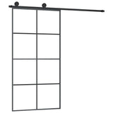 VidaXL Schuifdeur met beslag 102,5x205 cm ESG-glas en aluminium - afbeelding 2
