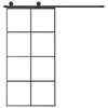 VidaXL Schuifdeur met beslag 102,5x205 cm ESG-glas en aluminium