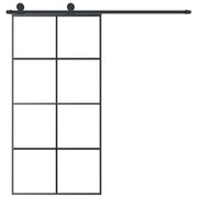 VidaXL Schuifdeur met beslag 102,5x205 cm ESG-glas en aluminium - afbeelding 3