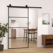 VidaXL Schuifdeur met beslag 102,5x205 cm ESG-glas en aluminium - afbeelding 4