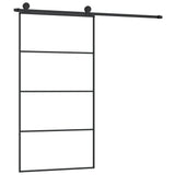 VidaXL Schuifdeur met beslag 102,5x205 cm ESG-glas en aluminium - afbeelding 2