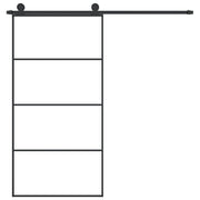 VidaXL Schuifdeur met beslag 102,5x205 cm ESG-glas en aluminium - afbeelding 3