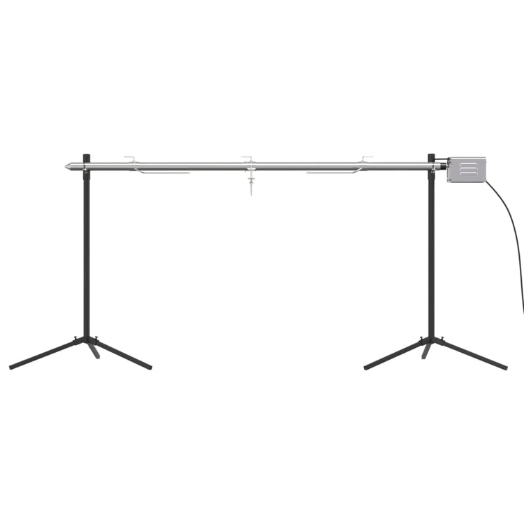 Vidaxl automatische barbecue met motor 150x46,5x82,5 cm roestvrijstaal