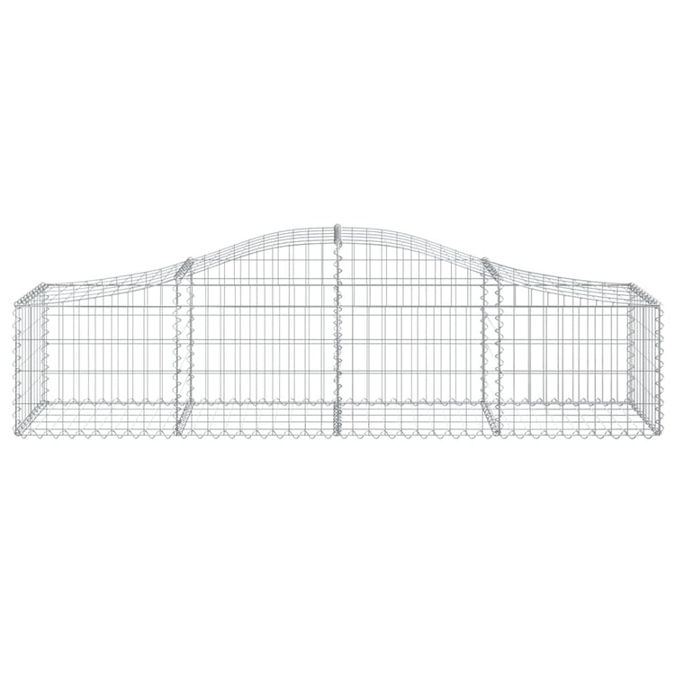Vidaxl schanskorf gewelfd 200x50x40 60 cm gegalvaniseerd ijzer