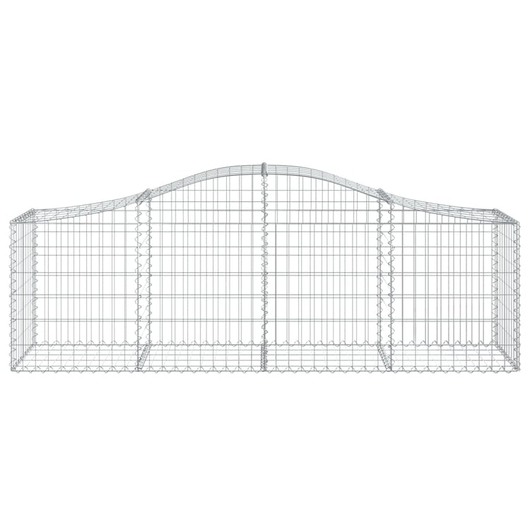 Vidaxl schanskorf gewelfd 200x50x60 80 cm gegalvaniseerd ijzer