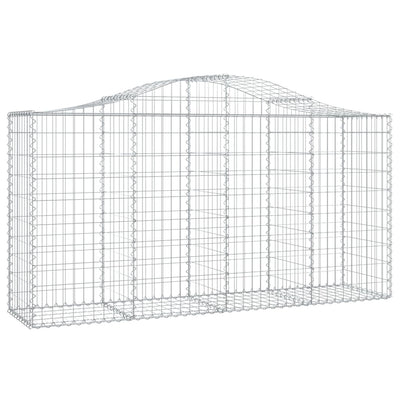Vidaxl schanskorf gewelfd 200x50x100 120 cm gegalvaniseerd ijzer