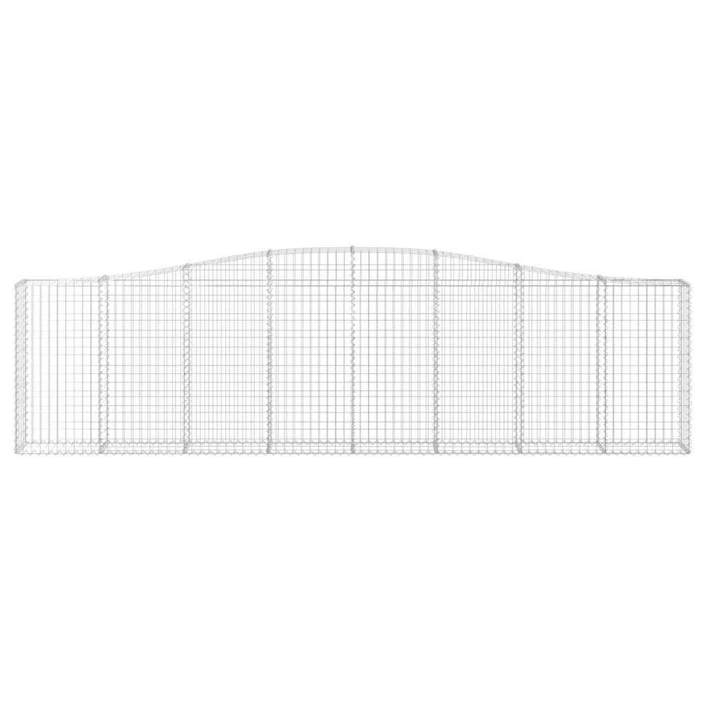 VidaXL Schanskorf gewelfd 400x30x100 120 cm gegalvaniseerd ijzer