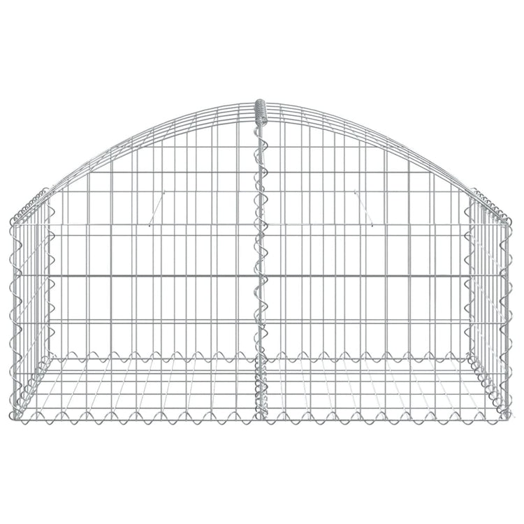 Vidaxl schanskorf gewelfd 100x50x40 60 cm gegalvaniseerd ijzer