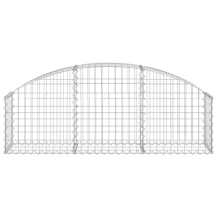 Vidaxl schanskorf gewelfd 150x30x40 60 cm gegalvaniseerd ijzer