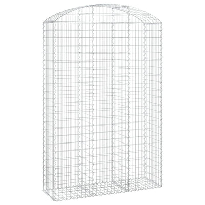 VidaXL Schanskorf gewelfd 150x50x220 240 cm gegalvaniseerd ijzer