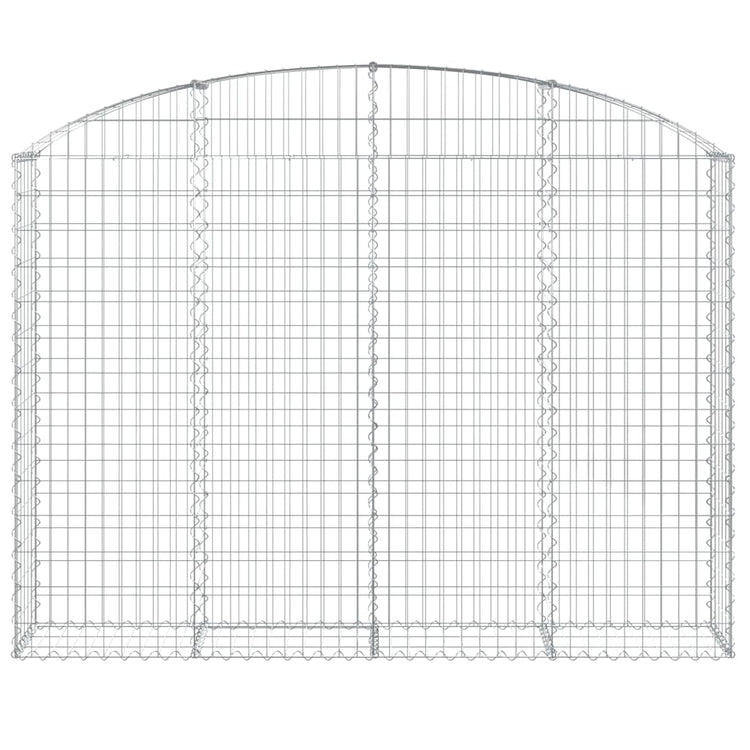 Vidaxl schanskorf gewelfd 200x30x140 160 cm gegalvaniseerd ijzer