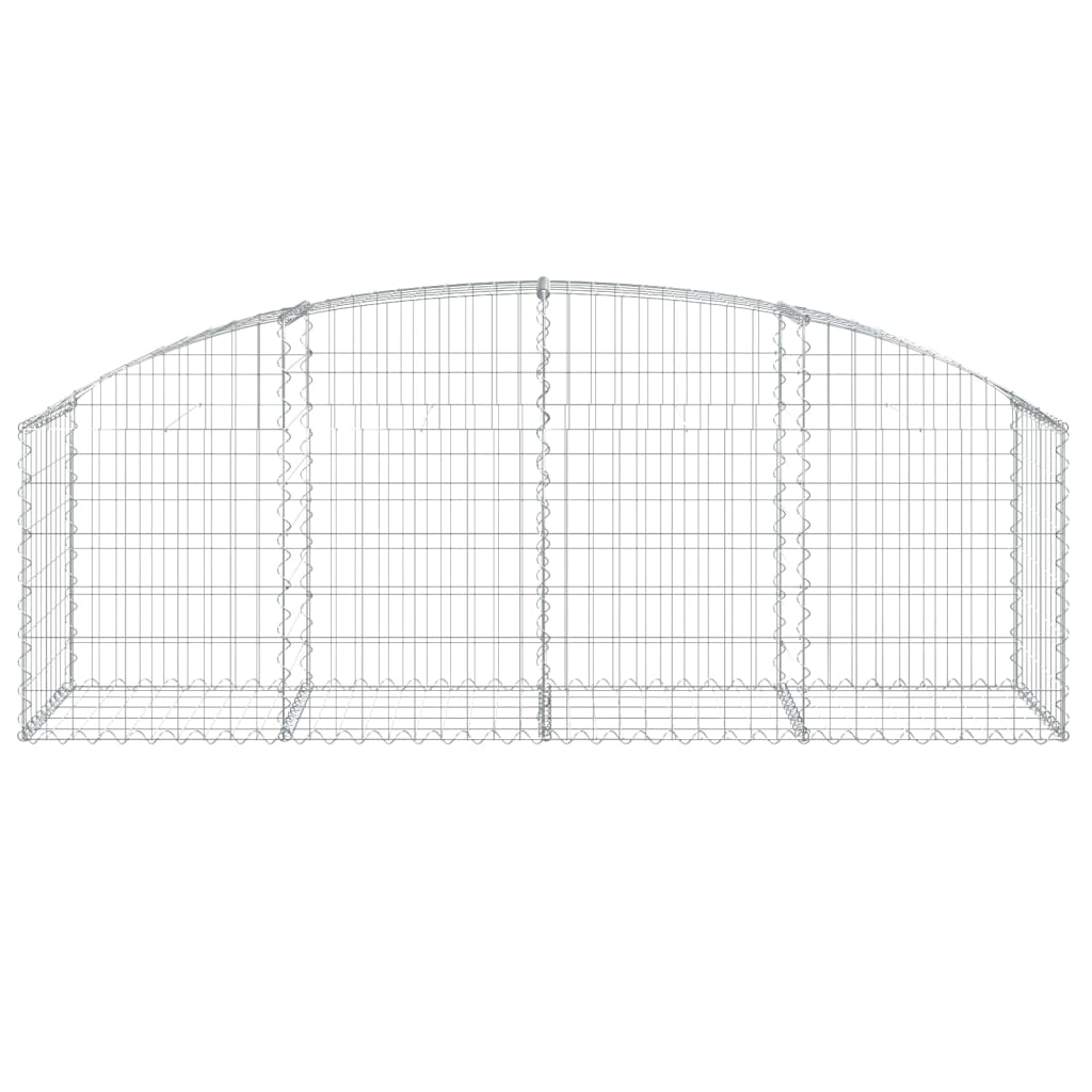 Vidaxl schanskorf gewelfd 200x50x60 80 cm gegalvaniseerd ijzer