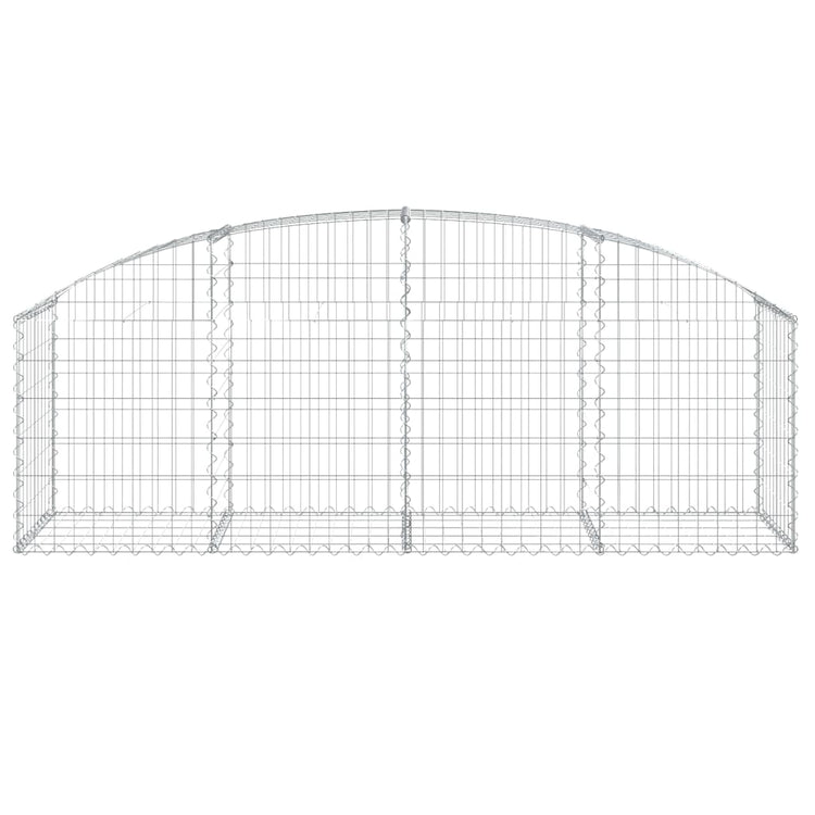 Vidaxl schanskorf gewelfd 200x50x60 80 cm gegalvaniseerd ijzer