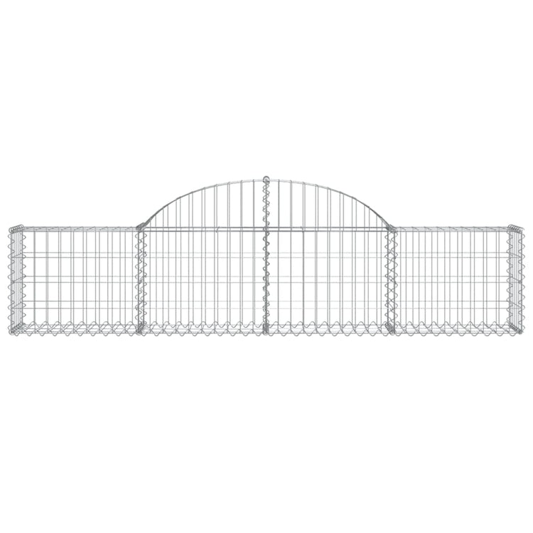 Vidaxl schanskorf gewelfd 200x30x40 60 cm gegalvaniseerd ijzer