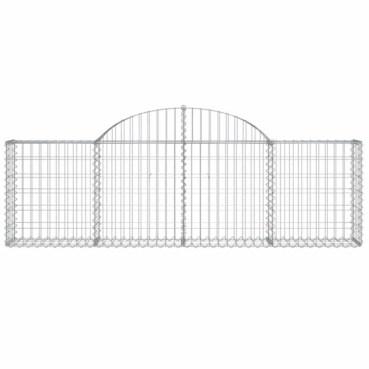 Vidaxl schanskorf gewelfd 200x30x60 80 cm gegalvaniseerd ijzer