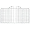 Vidaxl schanskorf gewelfd 200x30x100 120 cm gegalvaniseerd ijzer