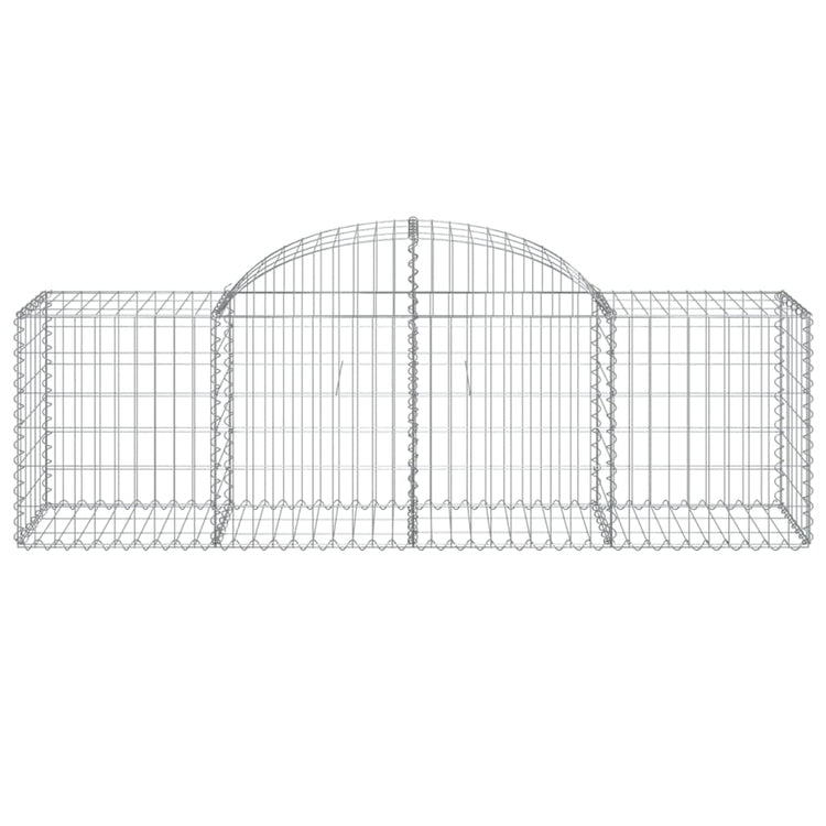 Vidaxl schanskorf gewelfd 200x50x60 80 cm gegalvaniseerd ijzer
