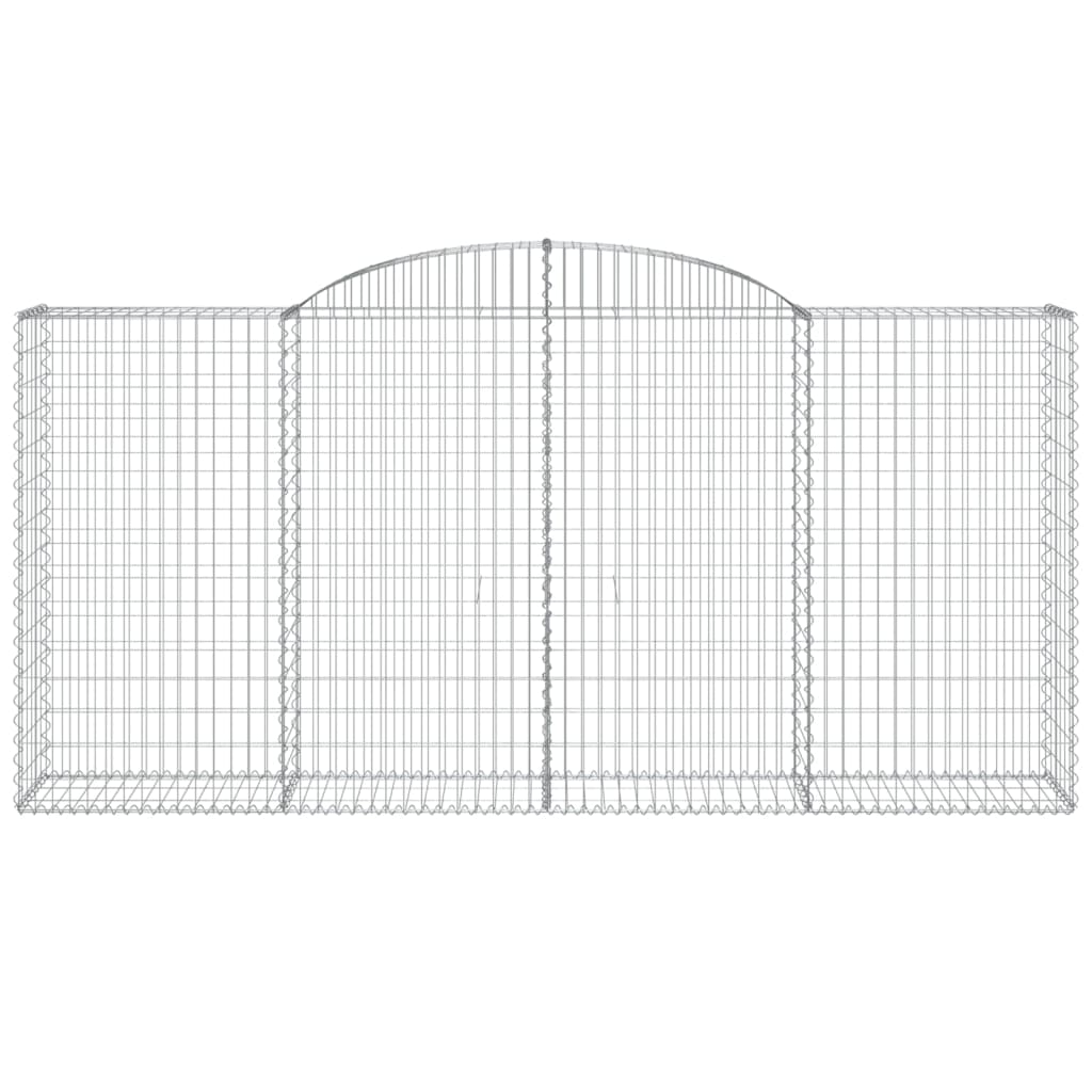 VidaXL Schanskorf gewelfd 300x50x140 160 cm gegalvaniseerd ijzer