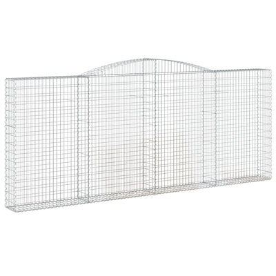 VidaXL Schanskorf gewelfd 400x30x160 180 cm gegalvaniseerd ijzer