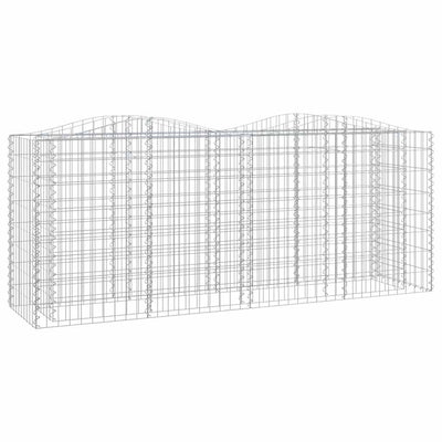 Vidaxl schanskorf gewelfd verhoogd 200x50x100 cm gegalvaniseerd ijzer