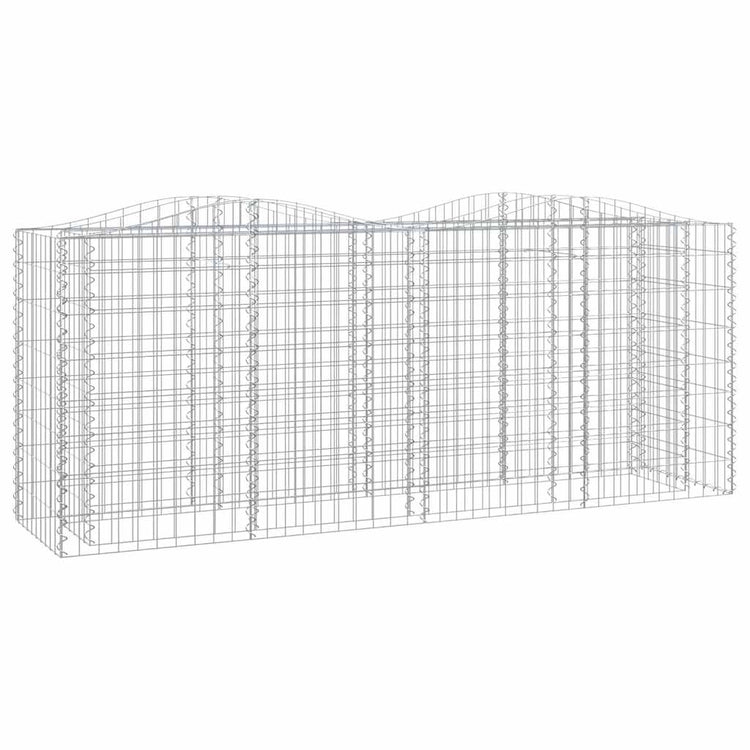 Vidaxl schanskorf gewelfd verhoogd 200x50x100 cm gegalvaniseerd ijzer