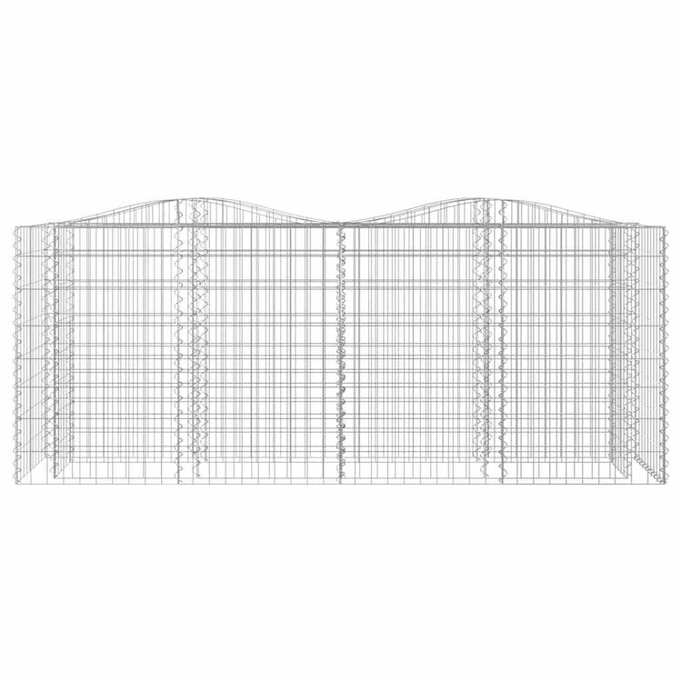 Vidaxl schanskorf gewelfd verhoogd 200x50x100 cm gegalvaniseerd ijzer