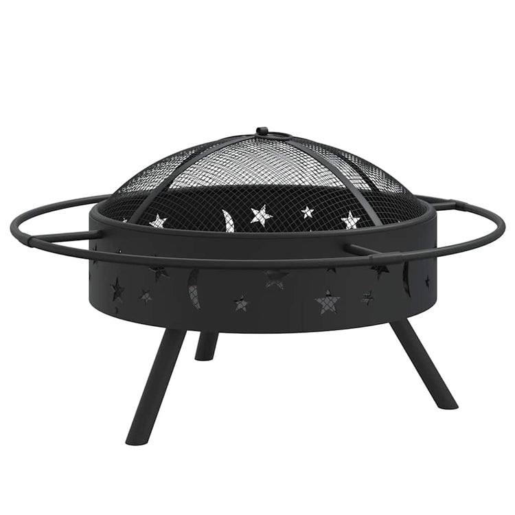 Vidaxl vuurplaats met pook xxl 70 cm staal