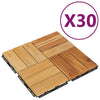 VidaXL Terrastegels 30 st 30x30 cm massief teakhout