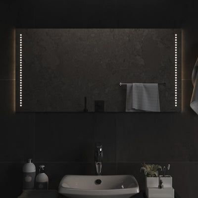Vidaxl badkamerspiegel led 50x100 cm