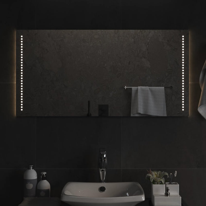Vidaxl badkamerspiegel led 50x100 cm
