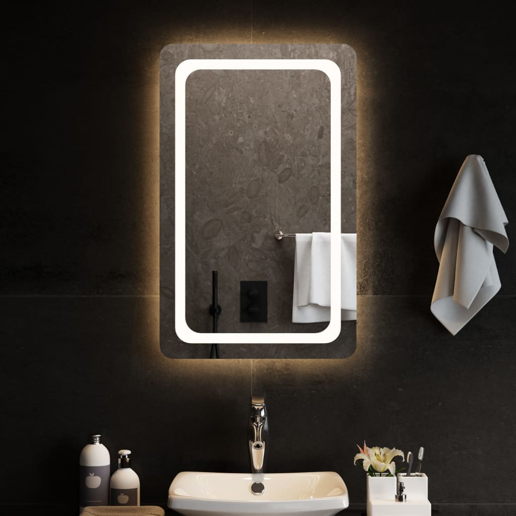 Vidaxl badkamerspiegel led 50x80 cm
