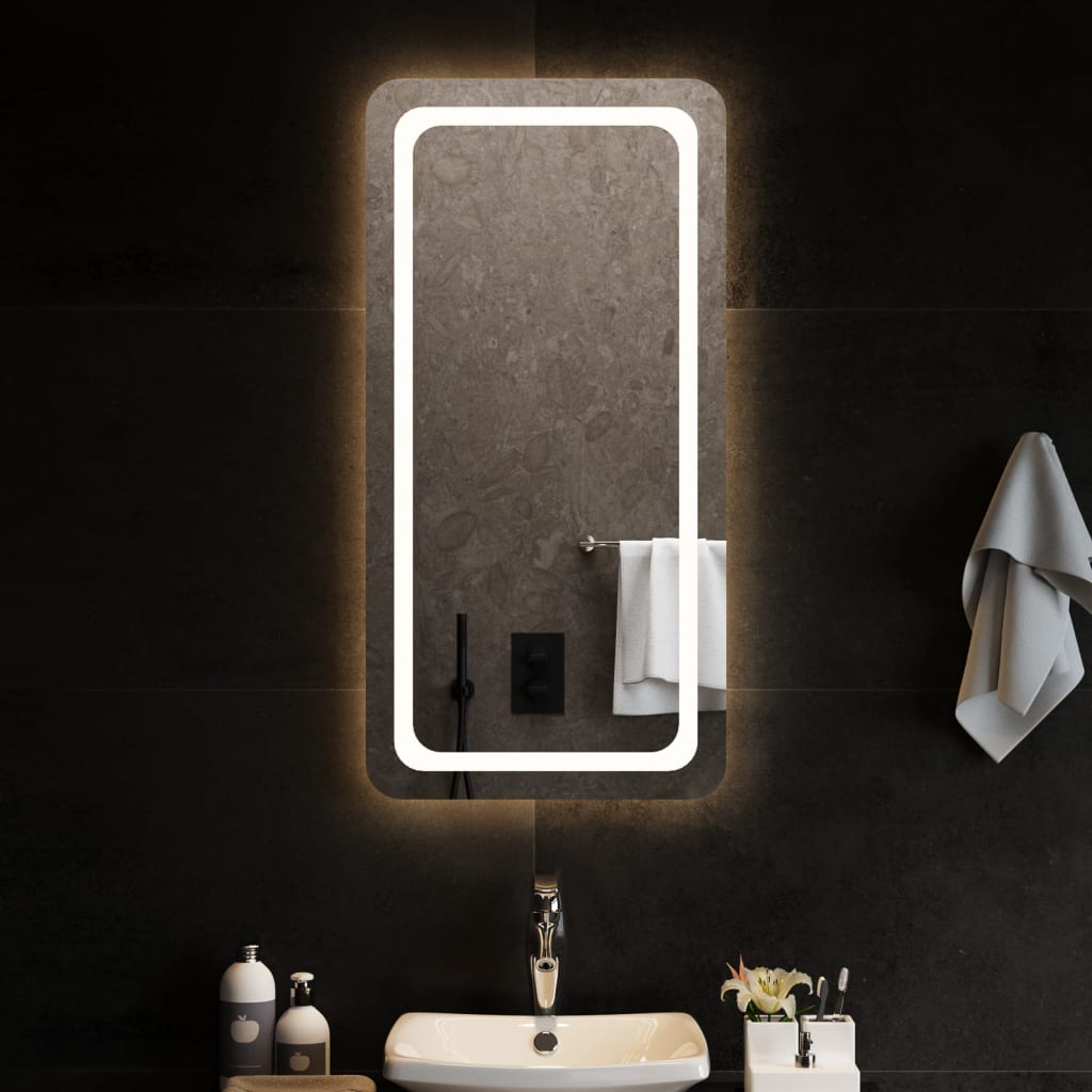 Vidaxl badkamerspiegel led 50x100 cm