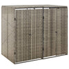 Vidaxl containerberging dubbel 140x80x117 cm poly rattan grijs