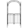 Vidaxl tuinboog met poort 108x45x235 cm staal zwart