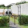 Vidaxl tuinboog met poort 108x45x235 cm staal zwart