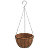 Vidaxl plantenbakken hangend 4 st met kokosbak staal ø 35x52 cm zwart