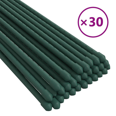 Vidaxl plantenstaken 30 st 90 cm staal groen