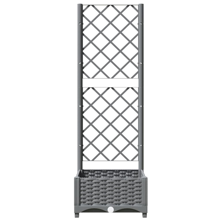 Vidaxl plantenbak met latwerk 40x40x121,5 cm polypropeen