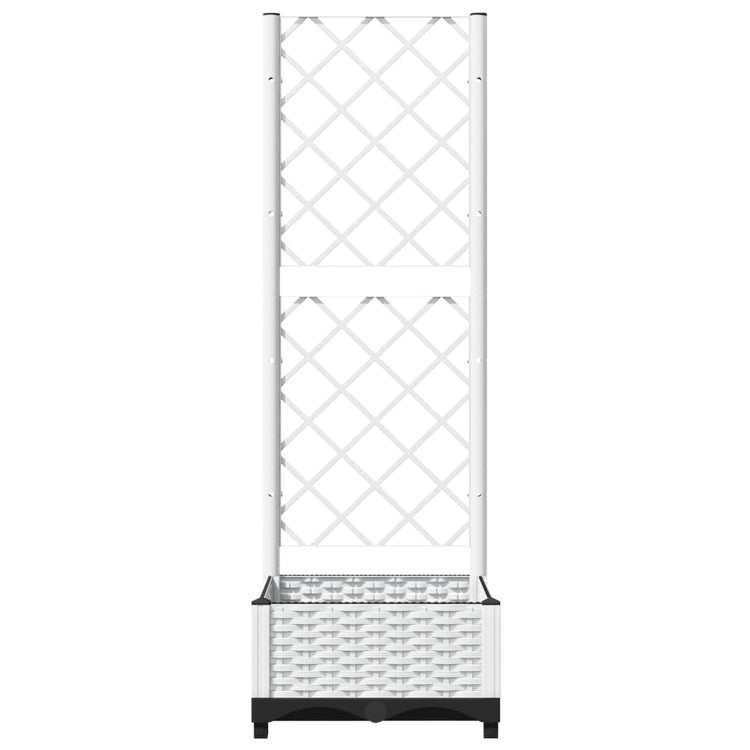 Vidaxl plantenbak met latwerk 40x40x121,5 cm polypropeen