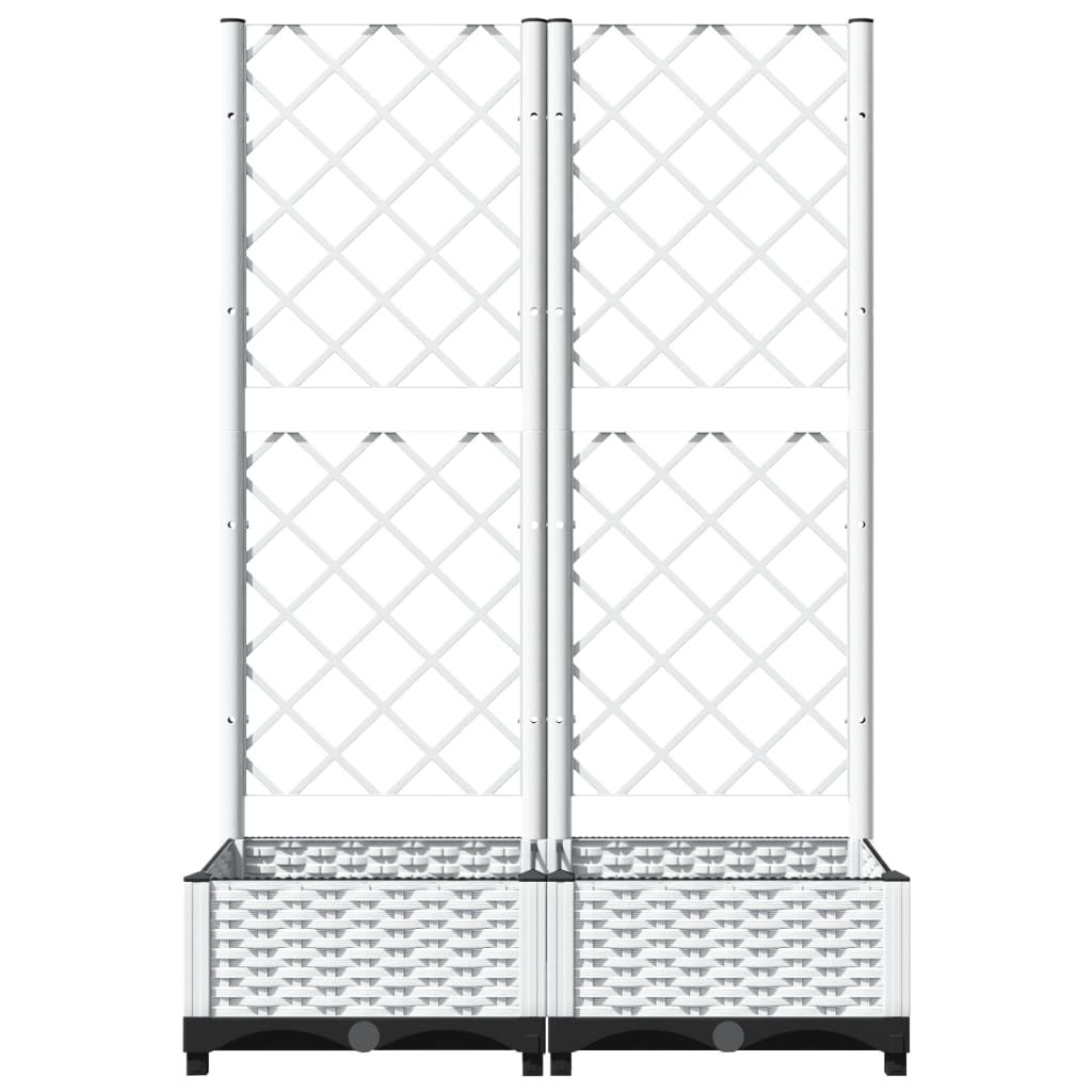 Vidaxl plantenbak met latwerk 80x40x121,5 cm polypropeen
